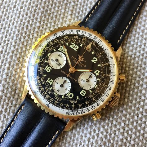 1960s Breitling Navitimer Cosmonaute Gold.